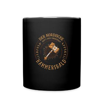 Hammersbald Nordische Mythologie Wikinger Ungeduld - Tasse einfarbig - Schwarz - Vorne