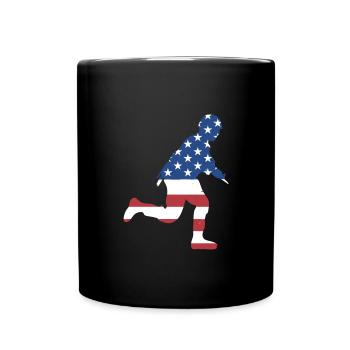Sport Us Flag Airsoft - Full Colour Mug - black - Front