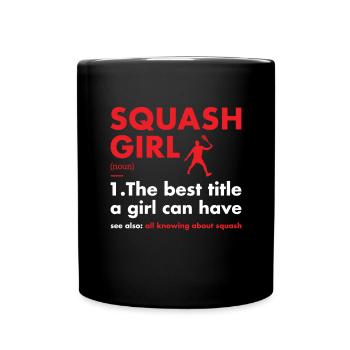 Sport Girl Définition Squash - Mug uni - noir - Devant