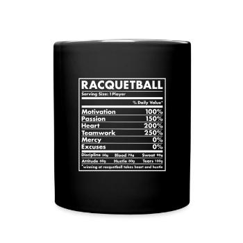 Sport Nutrition Racquetball - Mug uni - noir - Devant