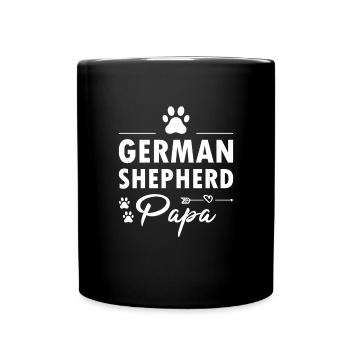 German Shepherd Papa - Full Colour Mug - black - Front