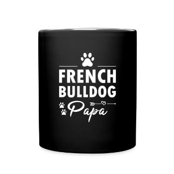 French Bulldog Papa - Full Colour Mug - black - Front