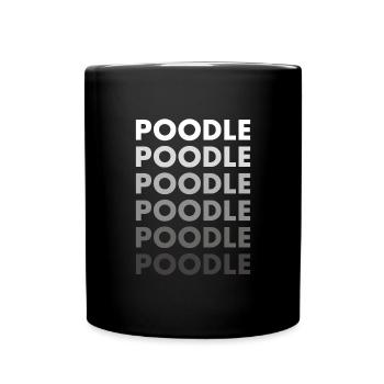 Poodle - Tasse einfarbig - Schwarz - Vorne