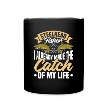 Steelhead Pêcheur Épouse Mariage Steelhead - Mug uni - noir - Devant