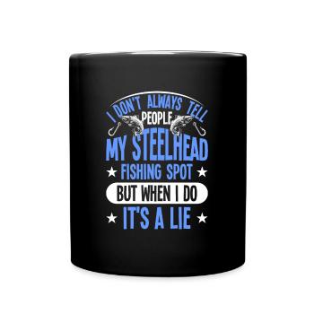 Steelhead Fishing Rod and Reel Combon Fisherman - Mug uni - noir - Devant
