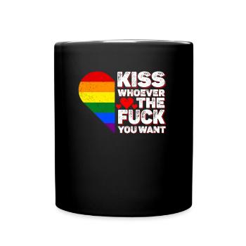 Embrasse qui tu veux - LGBTQ+ - Mug uni - noir - Devant