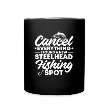 Angelrute und Rolle Combo Steelhead Angelfisch - Tasse einfarbig - Schwarz - Vorne