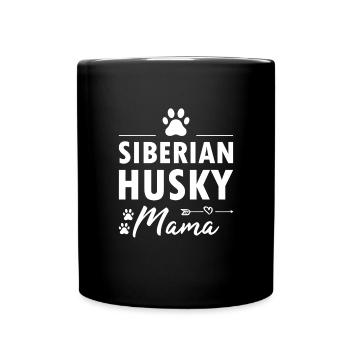 Husky Maman sibérien - Mug uni - noir - Devant