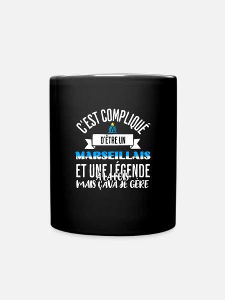Cadeau pour supporter de marseille marseillais - Mug uni - noir