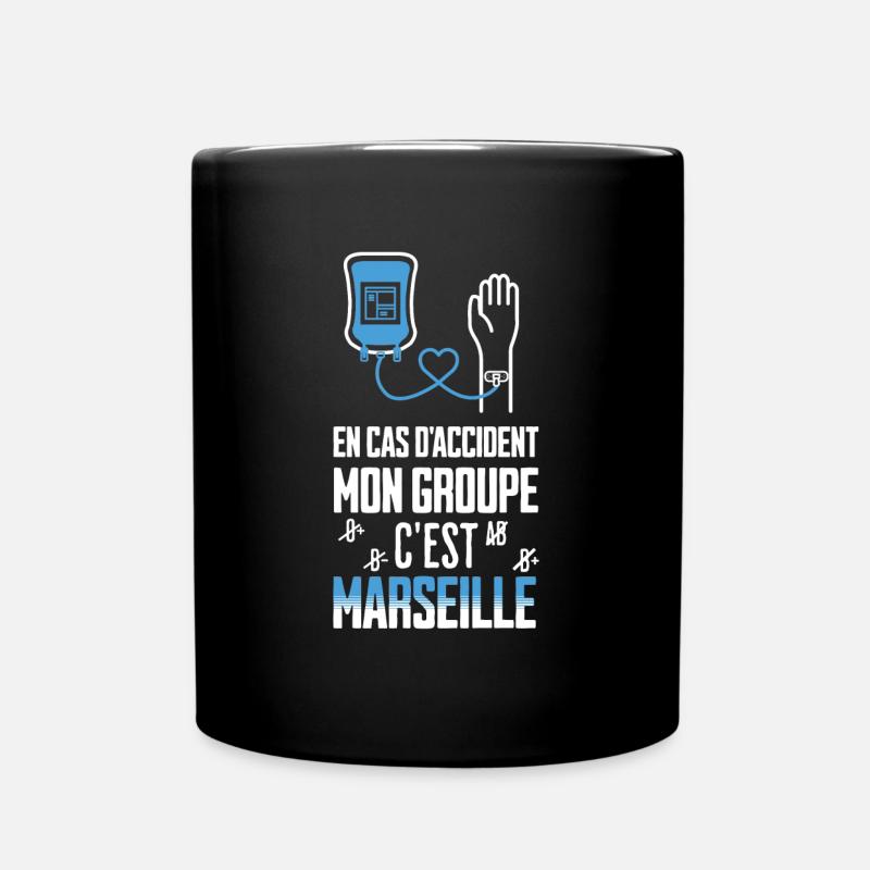 Cadeau pour supporter de marseille marseillais - Mug uni - noir