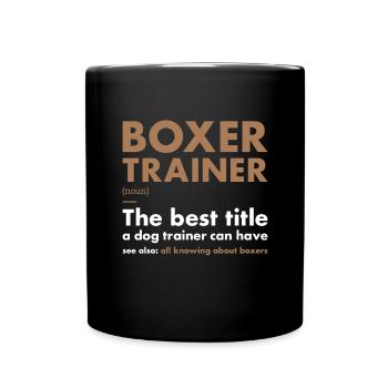 Boxer Trainer Definiton - Full Colour Mug - black - Front