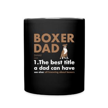 Boxer Dad Definition - Tasse einfarbig - Schwarz - Vorne