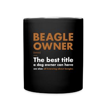 Beagle Owner Definition - Full Colour Mug - black - Front