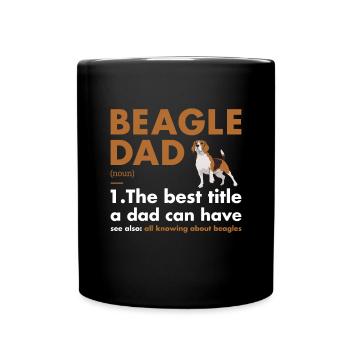 Beagle Dad Definition - Tasse einfarbig - Schwarz - Vorne