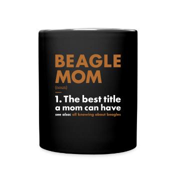 Beagle Mom Définition - Mug uni - noir - Devant