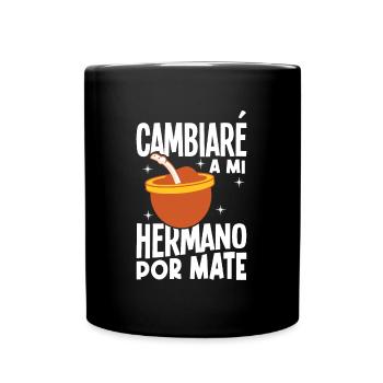 Yerba Mate Lover Argentina Drink Yerba Mate Leaf - Full Colour Mug - black - Front