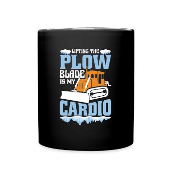 Schneepflug LKW Fahrer Essentials Schneepflug Dri - Tasse einfarbig - Schwarz - Vorne