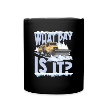 Schneepflugfahrer Essentials Schneepflug-LKW-Fahrer - Tasse einfarbig - Schwarz - Vorne