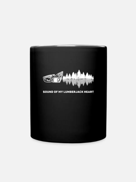 Förster Wald Motorsäge - Tasse einfarbig - Schwarz