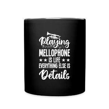 Mellophonist Brass Instrument Marching Band - Full Colour Mug - black - Front