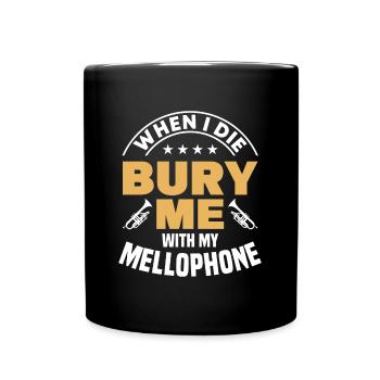 Mellophon Lover Marching Band Instrument - Tasse einfarbig - Schwarz - Vorne