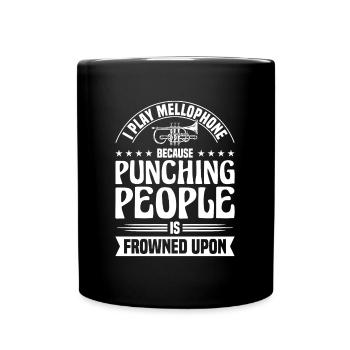 Mellophonist Marching Band Mellophonist Bass - Tasse einfarbig - Schwarz - Vorne