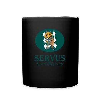 Tracht Bavarian Trachten Bayern Ersatz Hund Tirol - Full Colour Mug - black - Front