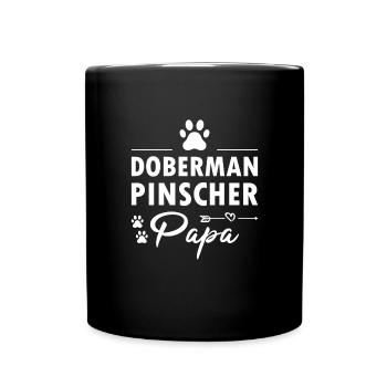 Doberman Pinscher Papa - Mug uni - noir - Devant