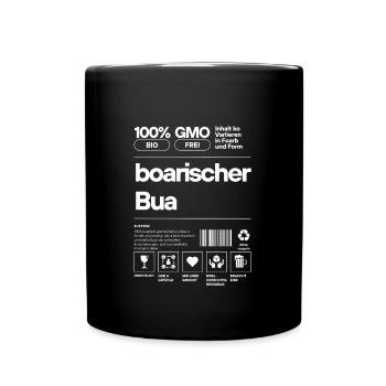 boarischer Bua - bayerischer Spruch - Tasse einfarbig - Schwarz - Vorne