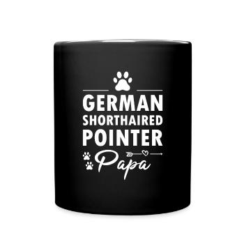 Pointer allemand à poil court Papa - Mug uni - noir - Devant