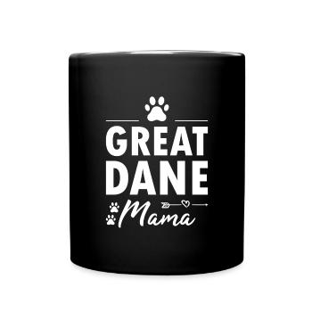 Great Dane Mama - Tasse einfarbig - Schwarz - Vorne