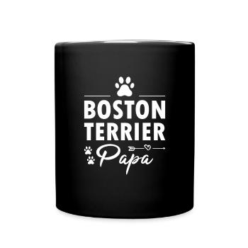 Papa Boston Terrier - Mug uni - noir - Devant