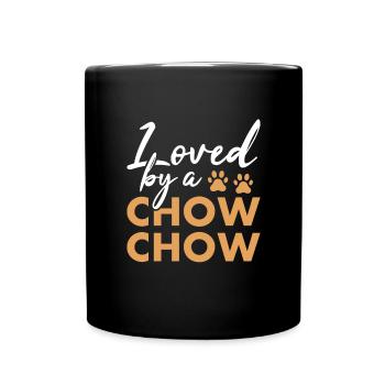 Loved By A Chow Chow - Full Colour Mug - black - Front
