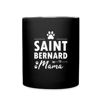 Maman Saint-Bernard - Mug uni - noir - Devant