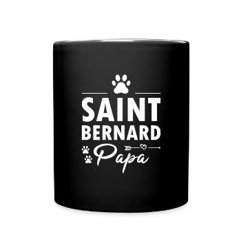 Saint Bernard Papa - Full Colour Mug - black - Front