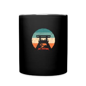 Retro Zeche Ruhrgebiet - Tasse einfarbig - Schwarz - Vorne