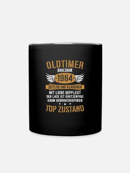 60. Geburtstag Mann Frau Geburtstagsgeschenk 1964 - Tasse einfarbig - Schwarz