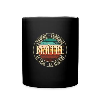 maître d’école homme humour instituteur cadeau - Mug uni - noir - Devant