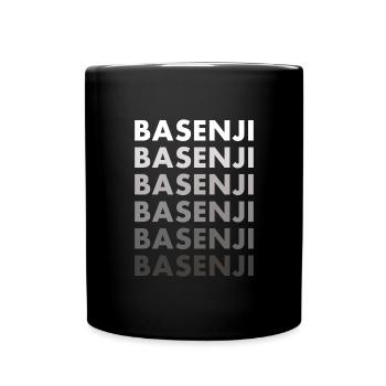 Dog Basenji - Tasse einfarbig - Schwarz - Vorne