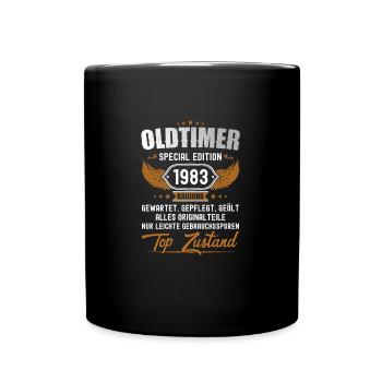 41. Geburtstag 41 Jahre Oldtimer Geschenk 1983 - Tasse einfarbig - Schwarz - Vorne
