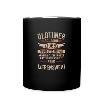 59. Geburtstag 59 Jahre Oldtimer Geschenk 1965 - Tasse einfarbig - Schwarz - Vorne