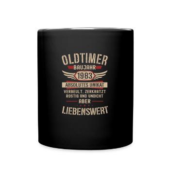 41. Geburtstag 41 Jahre Oldtimer Geschenk 1983 - Tasse einfarbig - Schwarz - Vorne