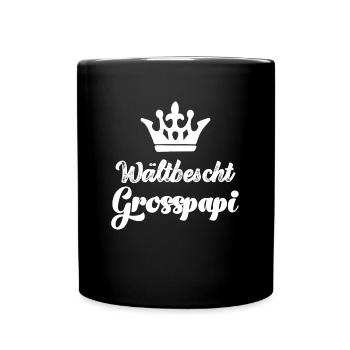 Wältbescht Grosspapi bescht Grosspapi Opa Schweiz - Tasse einfarbig - Schwarz - Vorne