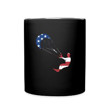 Sport Us Flag Kitesurf - Mug uni - noir - Devant