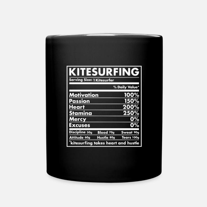 Nutrition sportive Kitesurf - Mug uni - noir