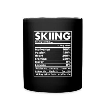 Sport Nutrition Skiing - Tasse einfarbig - Schwarz - Vorne