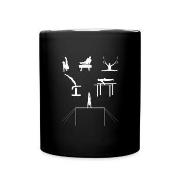 Kunstturnen Bodenturnen Gymnastik - Tasse einfarbig - Schwarz - Vorne