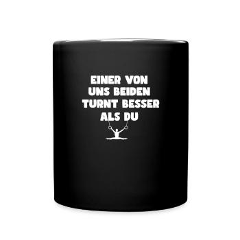 Kunstturnen Ringe Turnen - Tasse einfarbig - Schwarz - Vorne