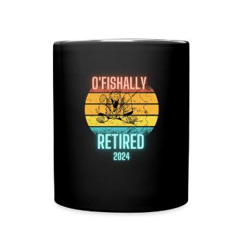 Ofishially wiederholt 2024 Retirenebt Fisherman Fish - Tasse einfarbig - Schwarz - Vorne