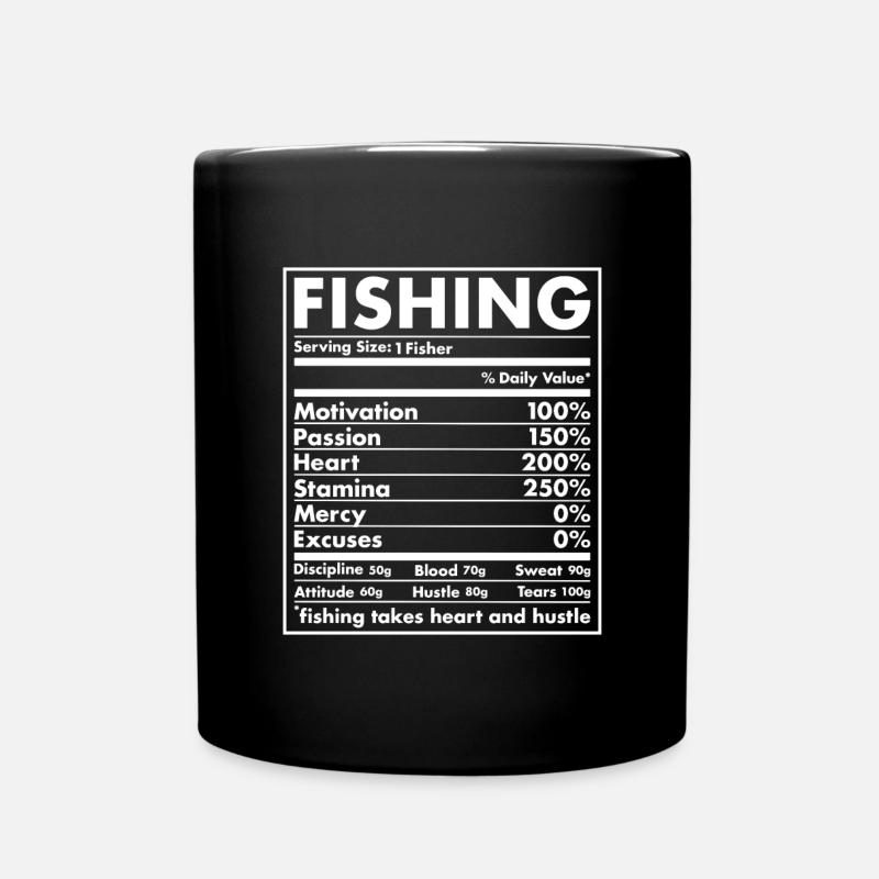 Fisher Nutrition Fishing - Tasse einfarbig - Schwarz